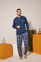 KLY Midi yaka Pijama 9218 XXL - Indigo