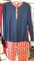 Nena Motifli Pijama 7 - Kırmızı