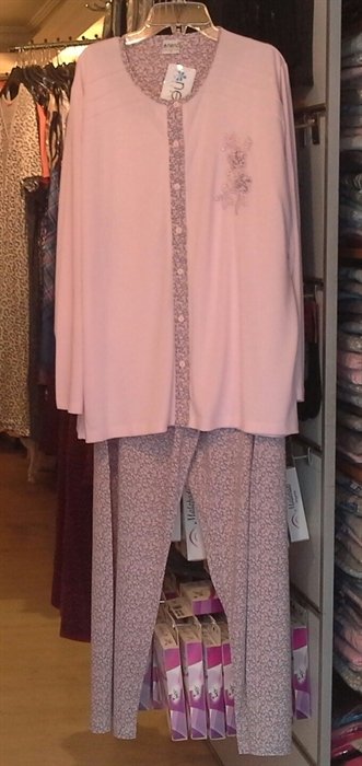 NENA NP 209 Pamuklu Önden Düğmeli Pijama 3 - Pembe