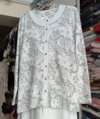 Nena %100 pamuklu Önden Düğmeli Pijama 2 - Mavi