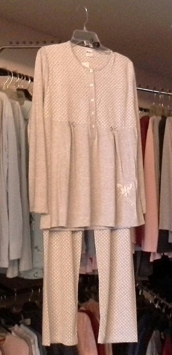 Nena NP318 %100 Pamuklu İnce Penye Pijama 3 - Gri