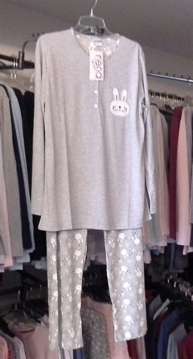 Nena NP312 %100 Pamuklu İnce Penye Spor Pijama 5 - Gri