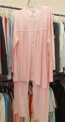 NENA NP 218 Önden Düğmeli Pamuklu Pijama 5 - Pembe