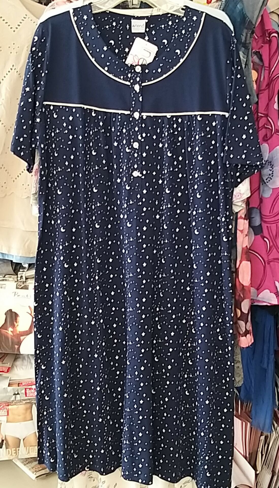 Nena Battal Büyük Beden Kısa Kol gecelik 3XL - Siyah
