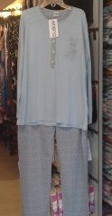 NENA NP 207 Pamuklu Pijama 4 - Mavi