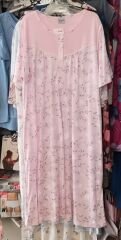 Nena Battal Büyük Beden Kısa Kol Gecelik 5XL - Pembe