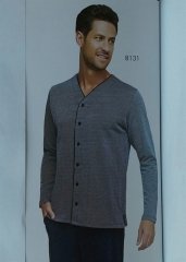 Çift Kaplan 8131 %100 Pamuklu Önden Düğmeli Pijama