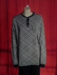 Çift Kaplan 8857 %100 Pamuklu Pijama XL - Gri