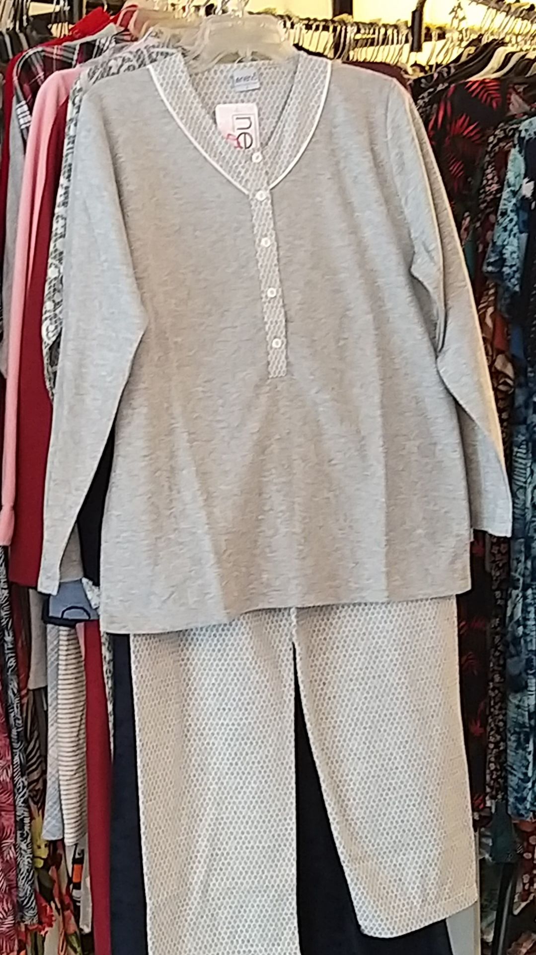 Nena Kışlık Orta Kalın Pijama Gri - 6