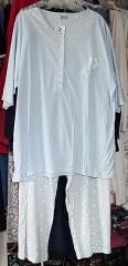 Nena Battal Büyük Beden Kısa Kol Pijama Pembe - 5XL